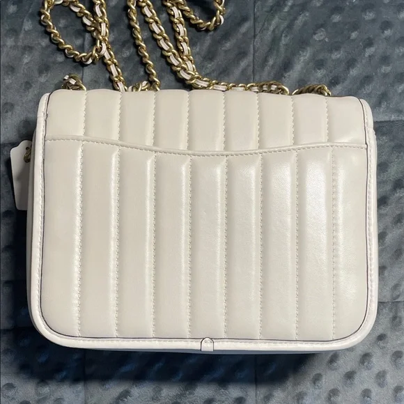 Coach Madison Cream Quilted leather Bag purse LIKE NEW w/dust bag $495 retail - Picture 9 of 16